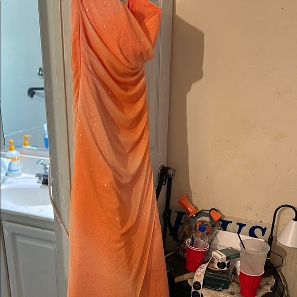 Jump Orange Ruched Sweetheart Maxi Dress - Picture 3 of 3
